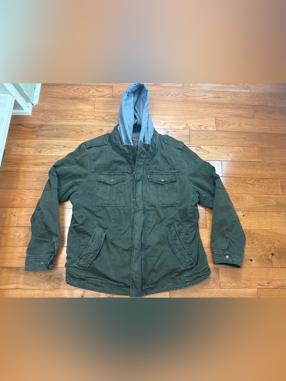 Levi’s Men’s Twill Hooded Military Trucker Jacket